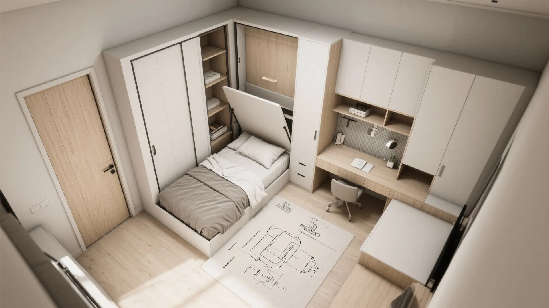 Flexible third bedroom as home office/guest room