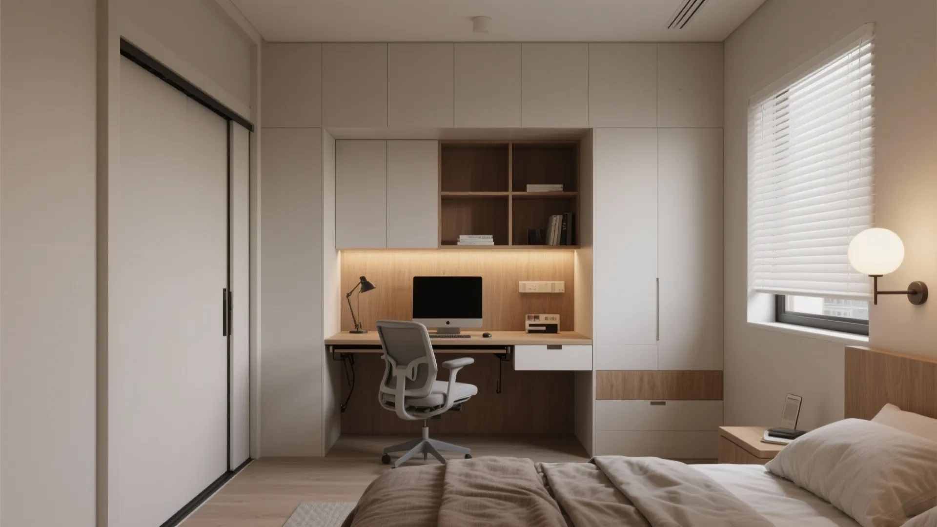 Flexible second bedroom: WFH by day, guest suite by night