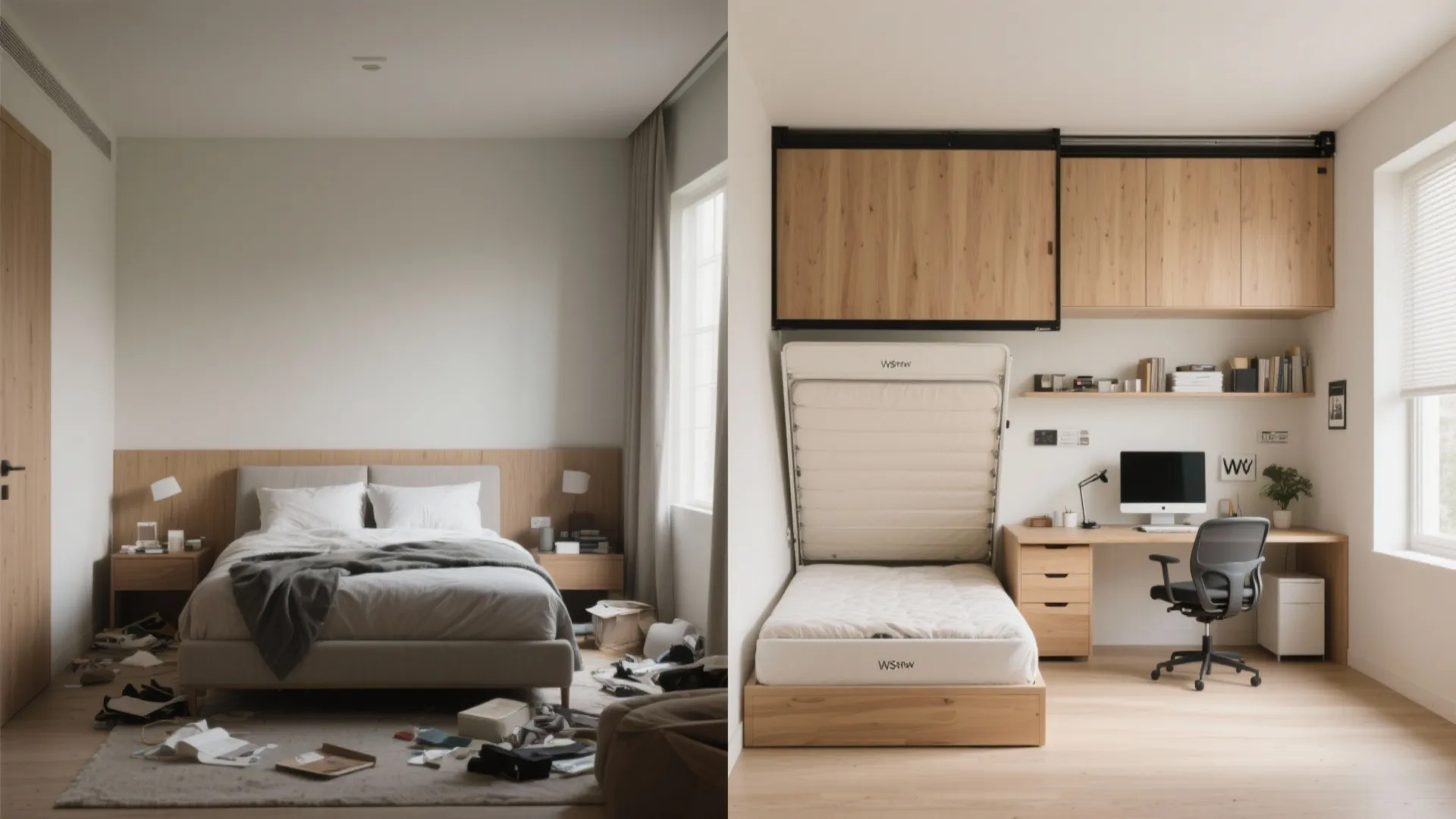 A flex bedroom that flips between guest room and WFH