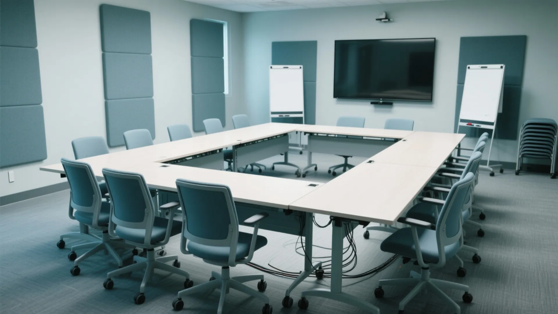 Folding Conference Room Table: Smart Solutions for Flexible Spaces: 1 Minute to a Sleeker, Space-Saving Boardroom Setup
