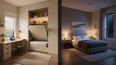 Multi-Functional Bedroom with Murphy Bed & Home Office