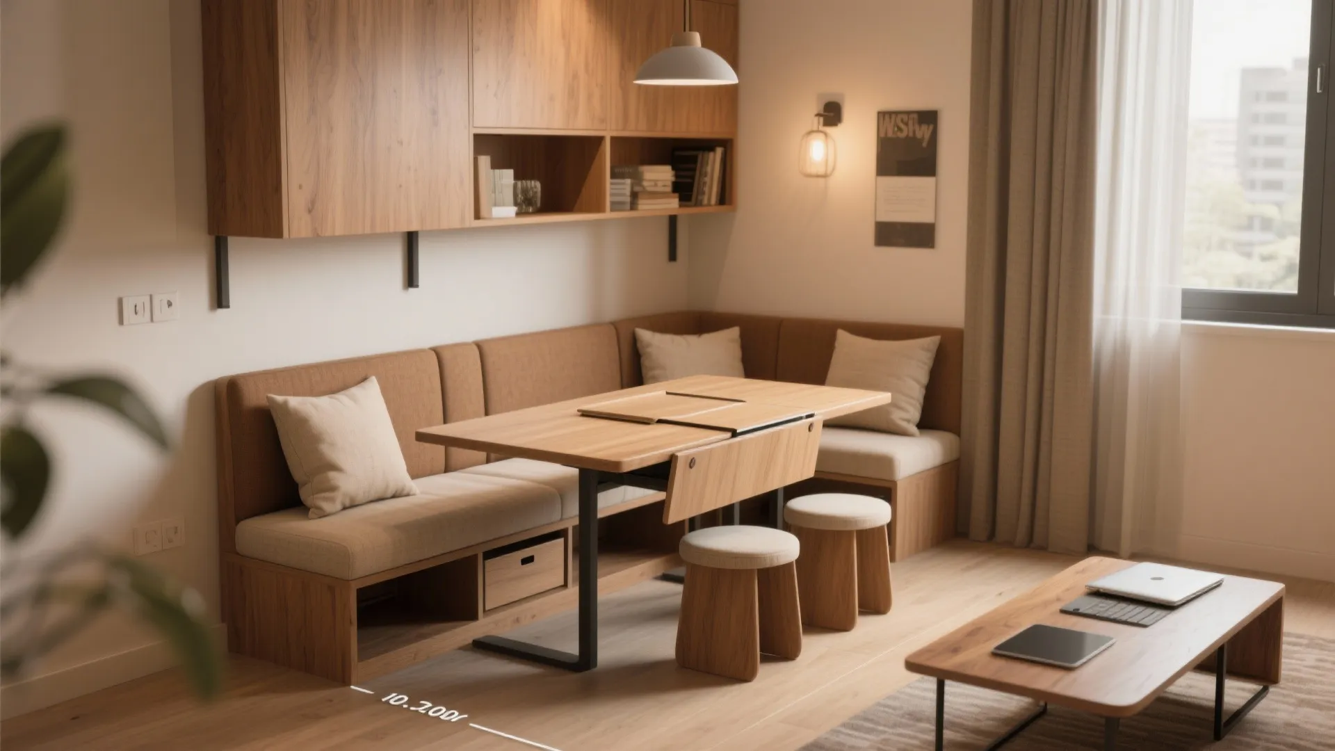 4) Flexible dining nook and “transformer” furniture