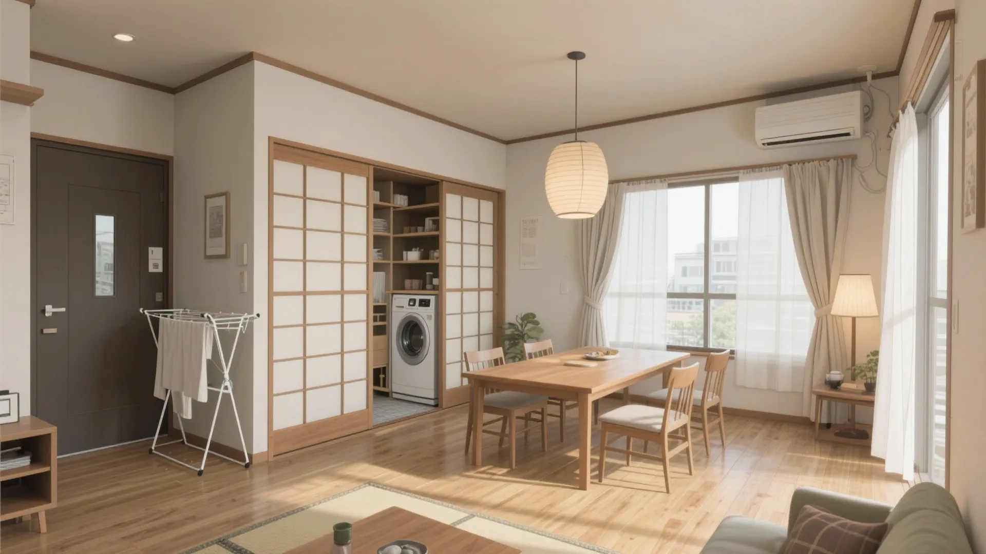 共有はダイニングか洗濯機か——“ちょうどいい距離”をつくるゾーニング