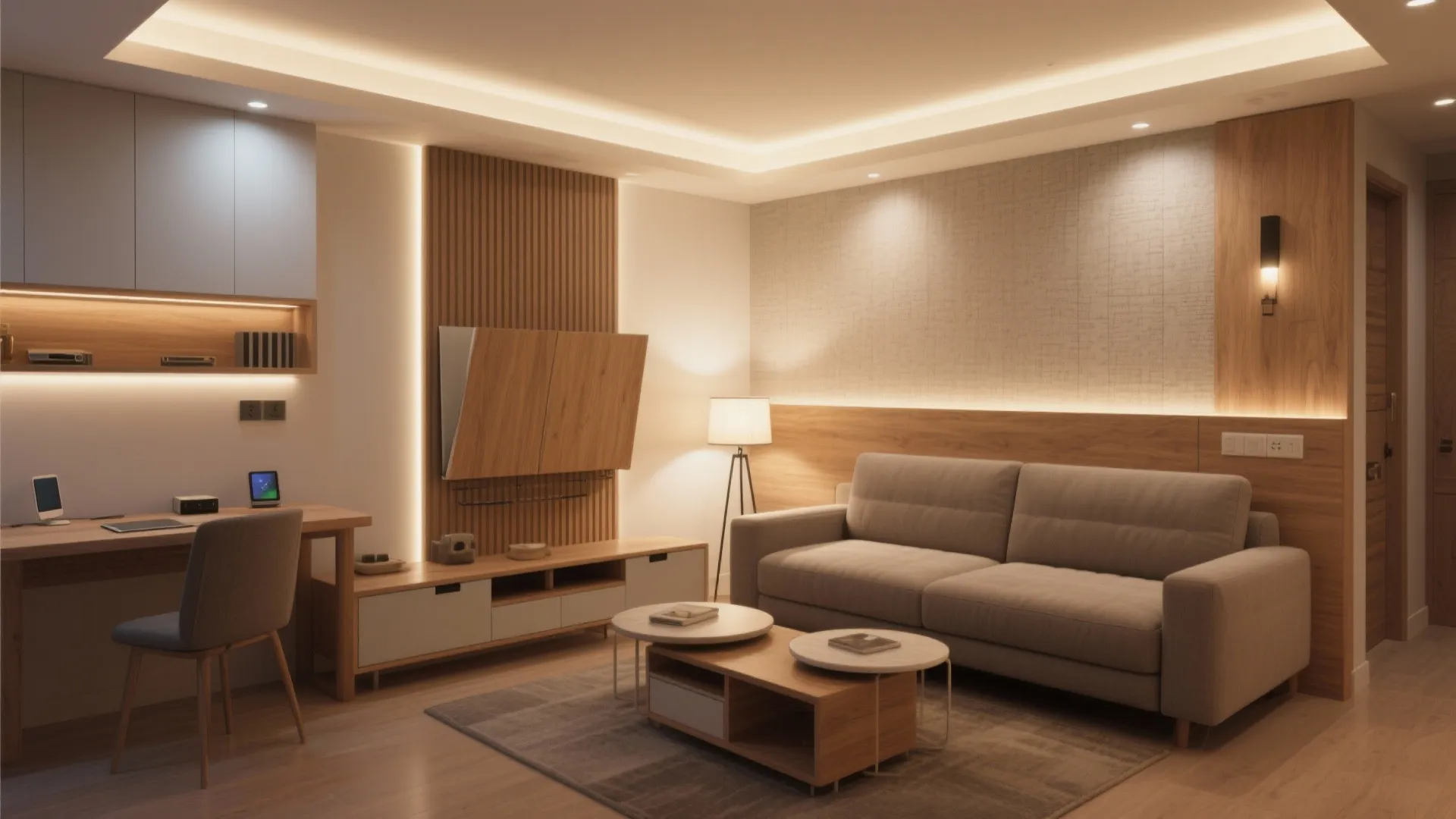 Flexible Furniture + Layered Lighting That Shape the Shot