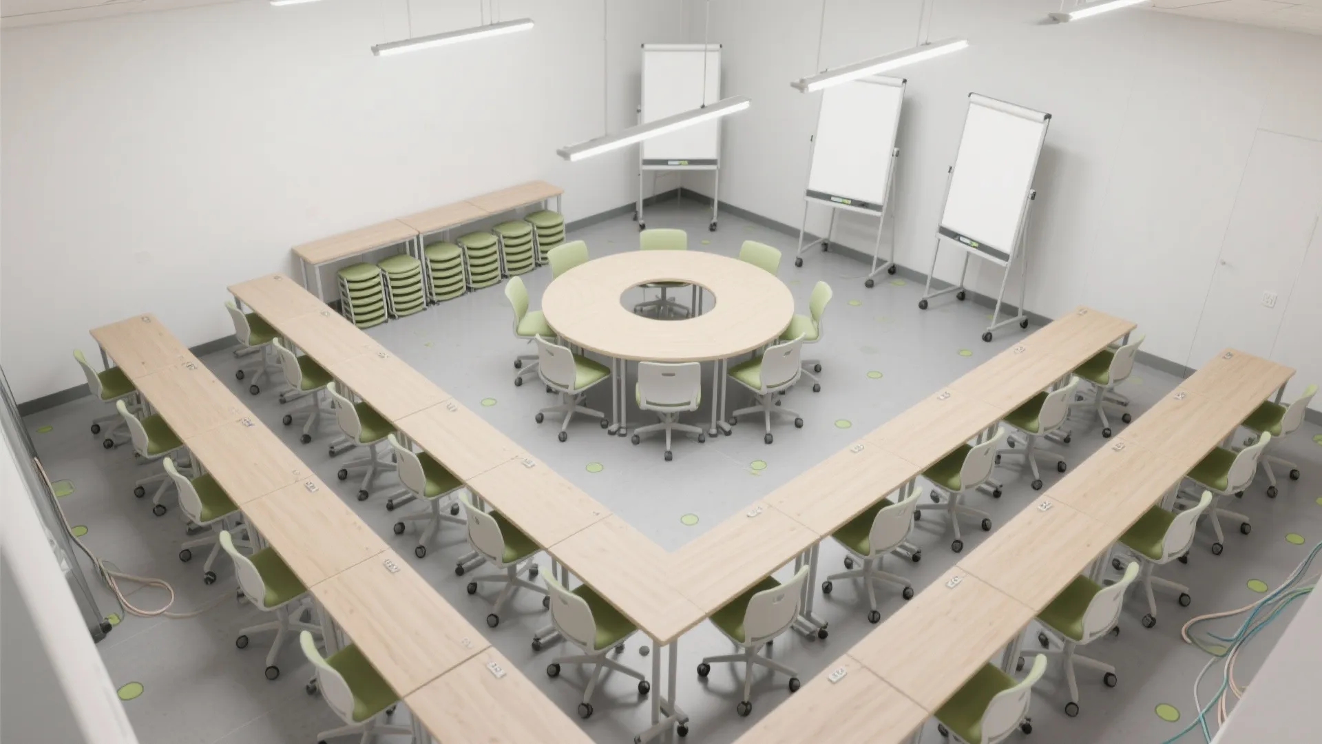 Flexible furniture that flips between solo and group