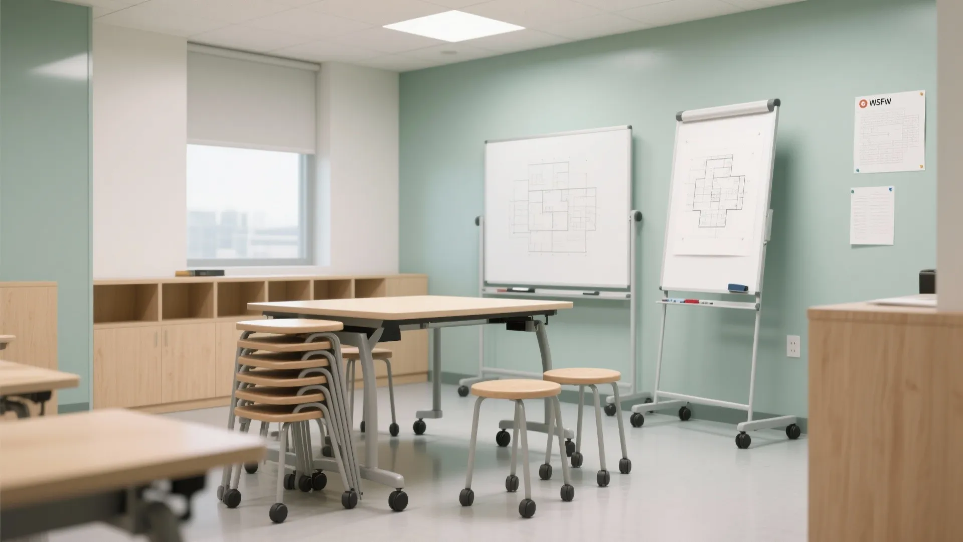 Flexible furniture that flips between solo and group