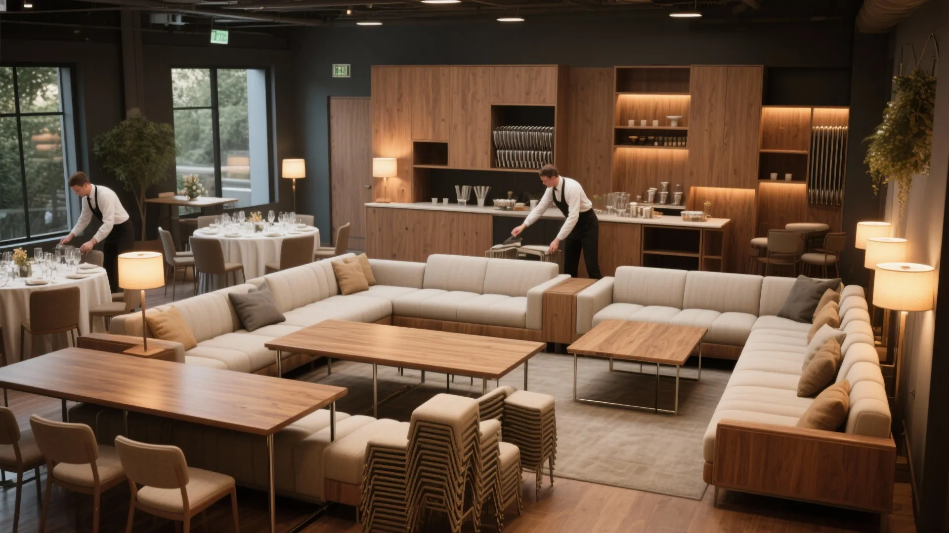 1. Flexible furniture zones