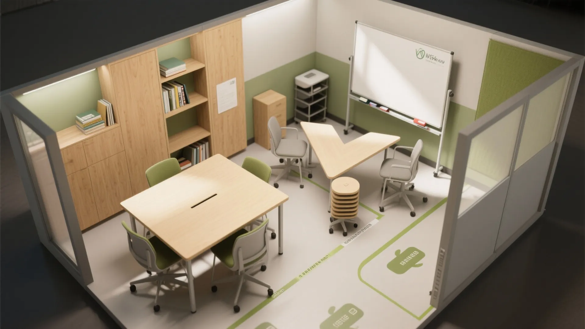 Flexible furniture for solo‑to‑team switch