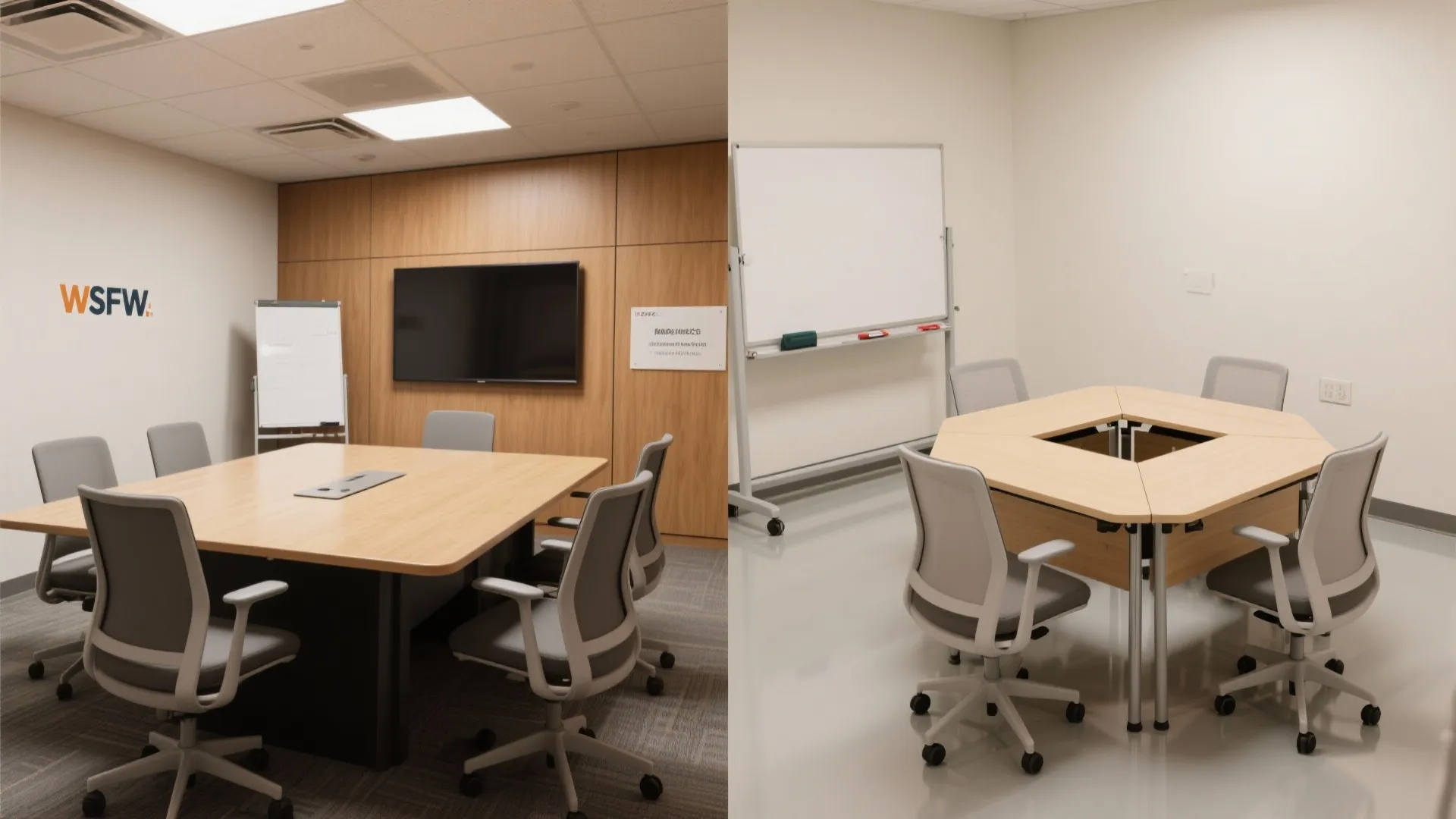 2) Flexible furniture that flips between modes