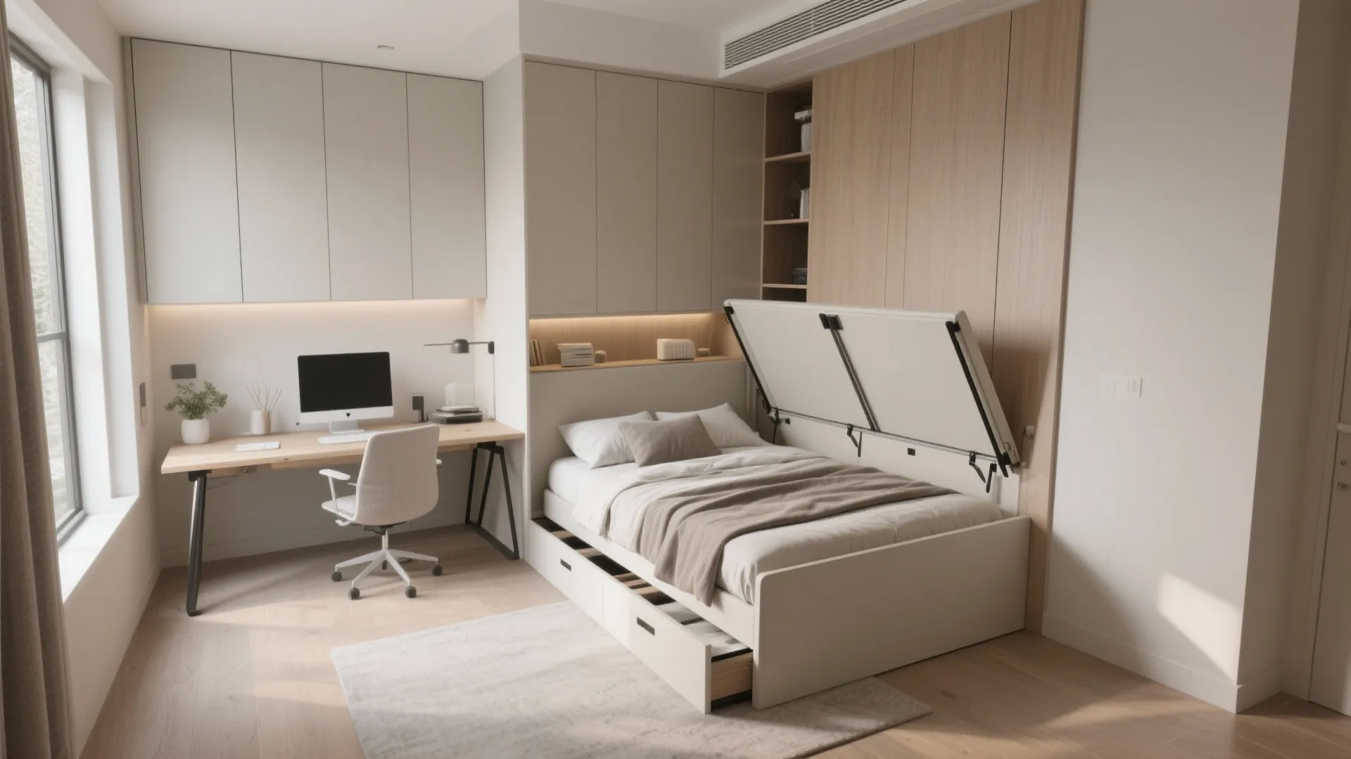 3. Flexible third bedroom / guest room that doubles as a study