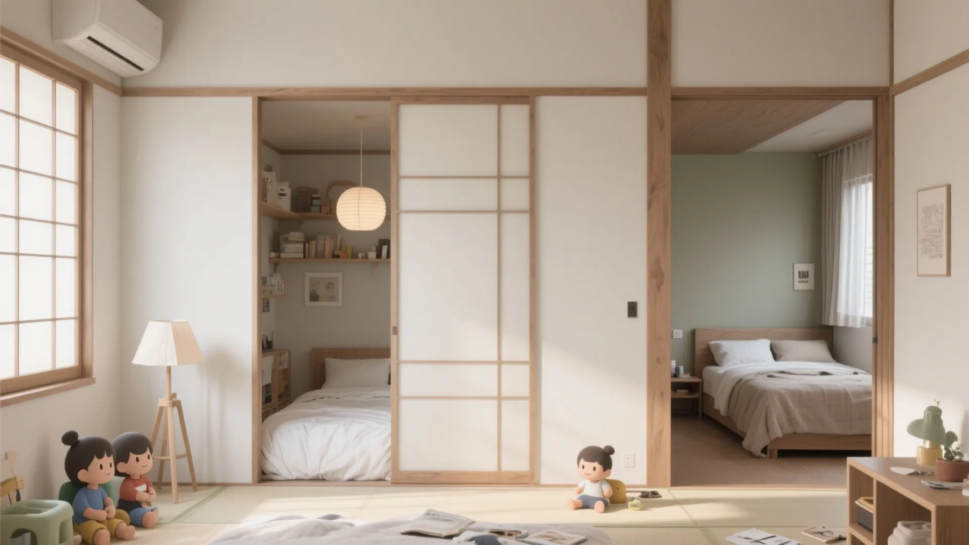 寝室は“静”、子ども室は“可変”｜3LDKの将来計画を先に描く