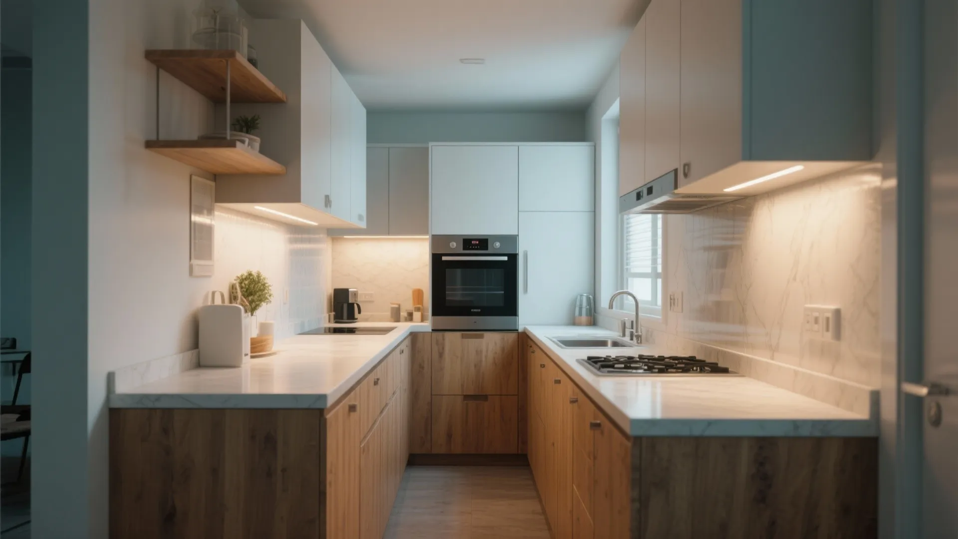 4. Flexible Kitchen Layout for Small Apartments