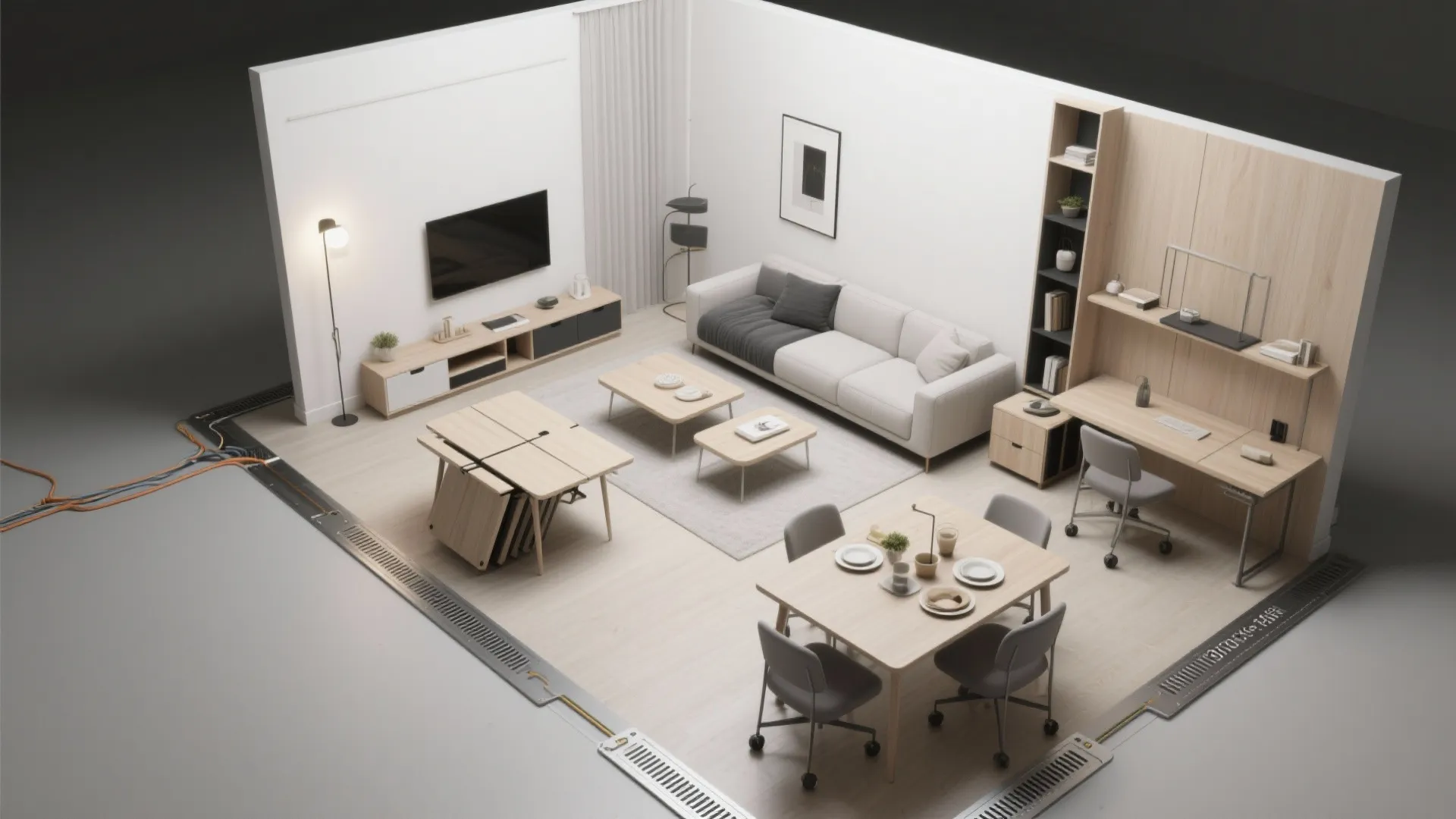 Multi-Functional Furniture and Flexible Layouts