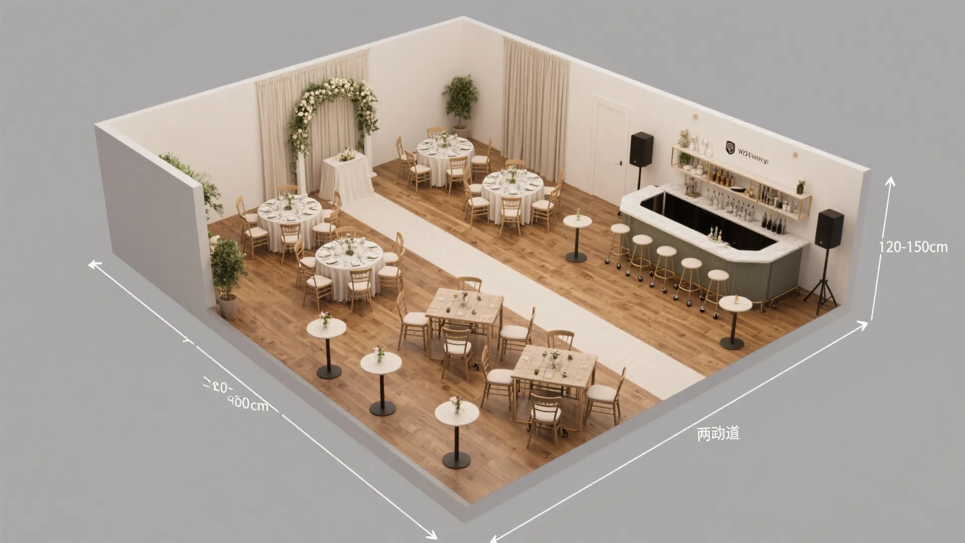 Flexible Zones with Mobile Furniture