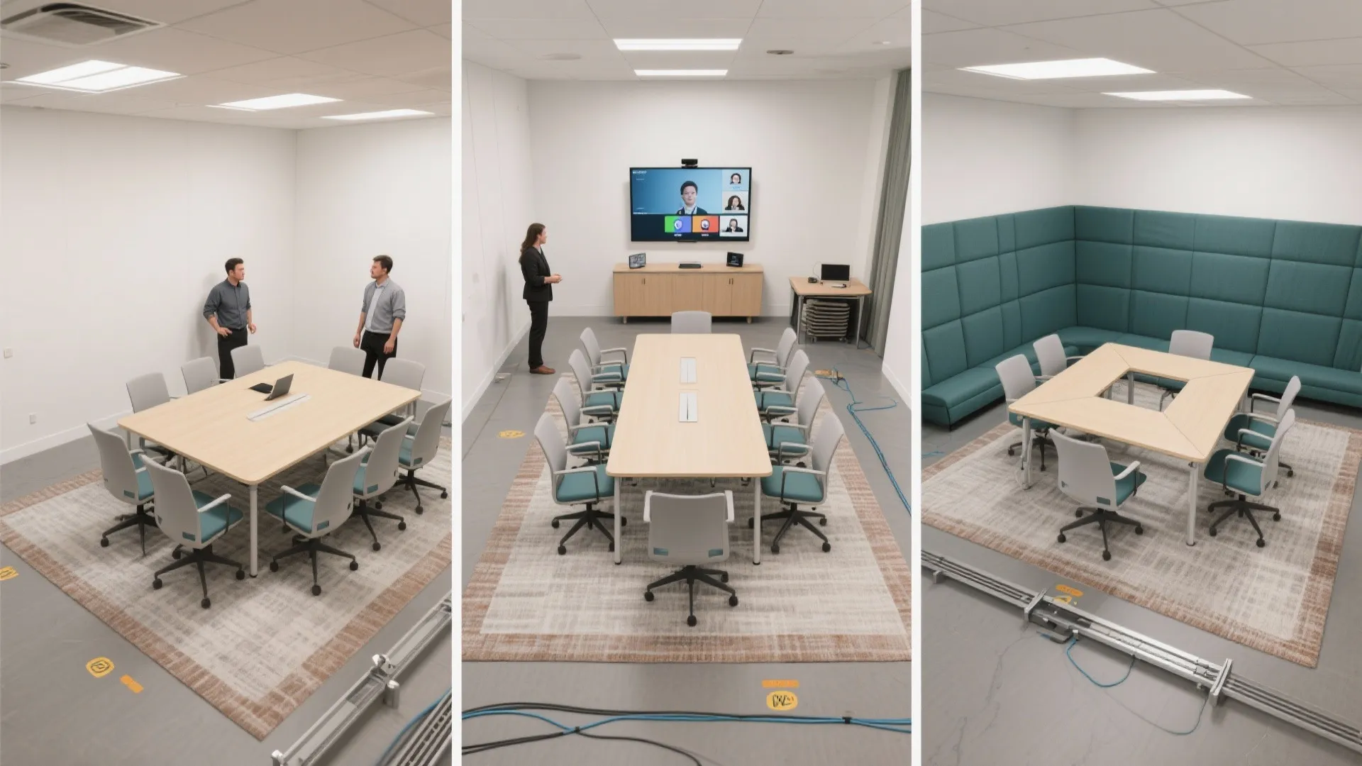 2) Flexible furniture that flips between modes