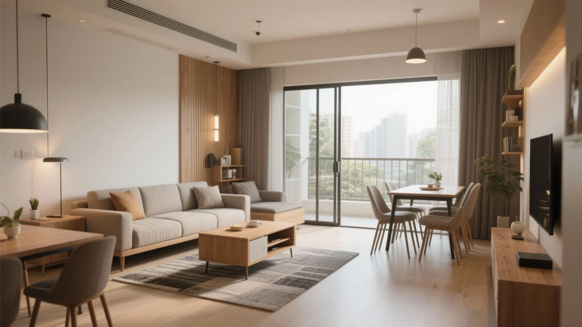 Flexible living-dining zones in 2 BHKs