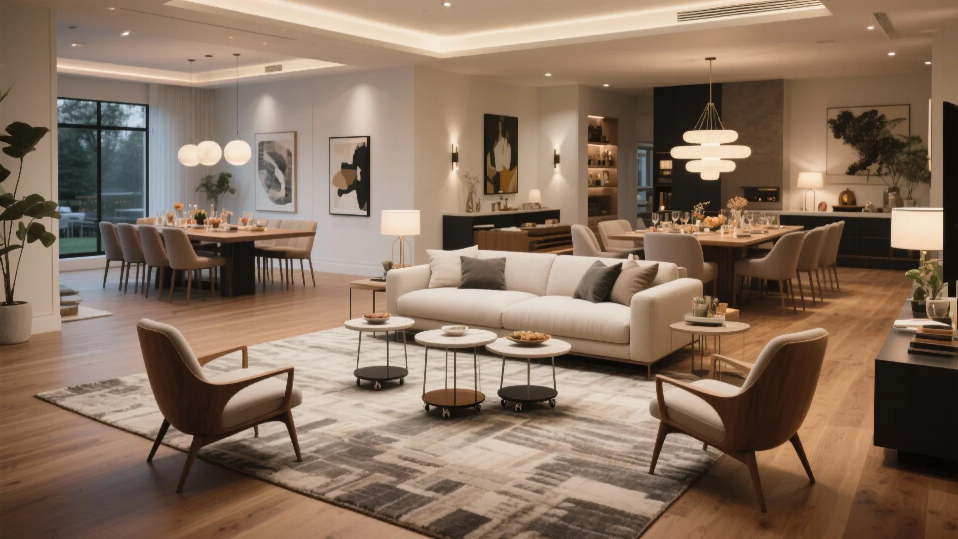 Entertainer’s Living-Dining With Flexible Zones