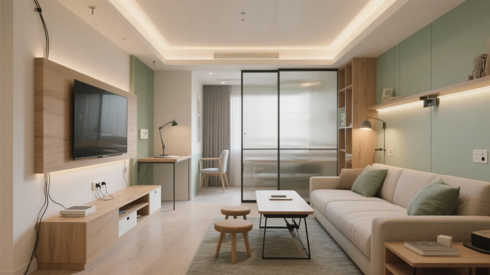 Flexible living room that multitasks