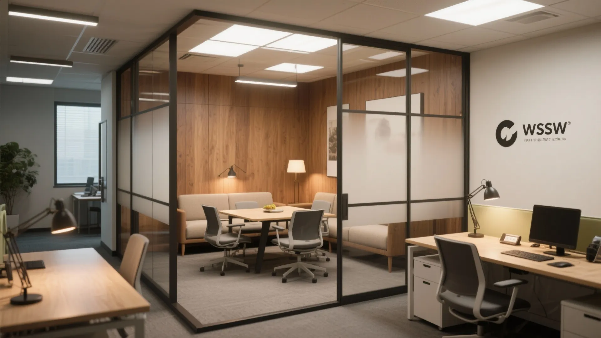 5. Flexible meeting nooks and hot desks