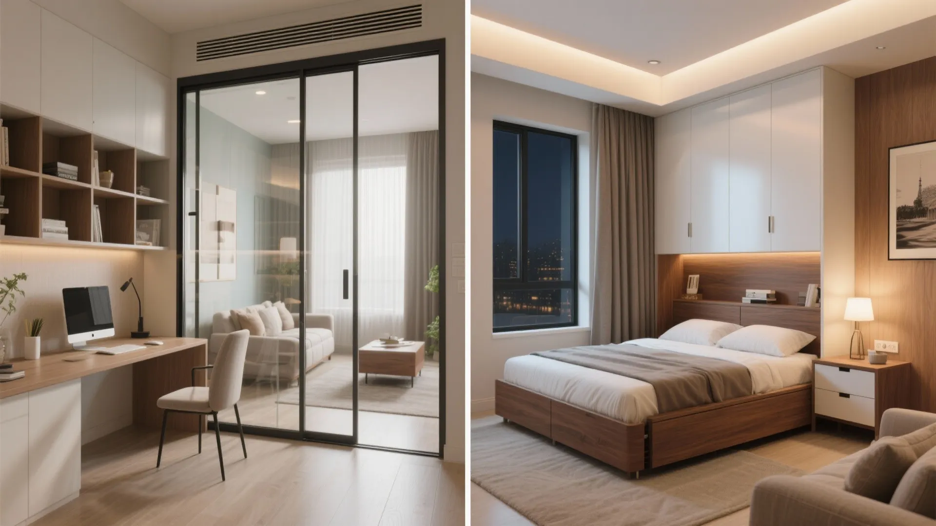 Multi-Functional Furniture and Sliding Partitions