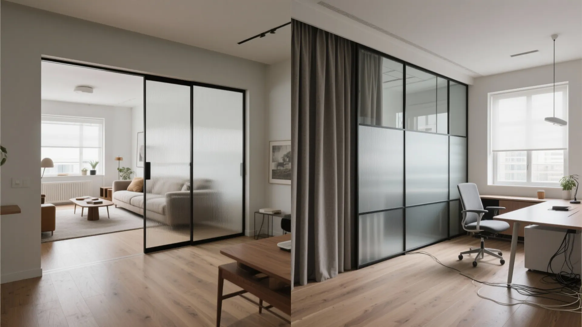 Multi-use third bedroom with sliding divider