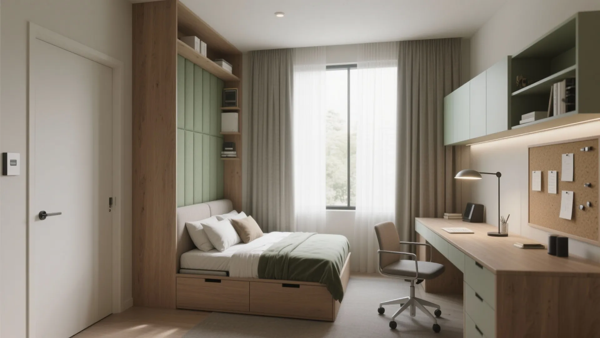 5) The flex third bedroom: office + guest suite with acoustic comfort