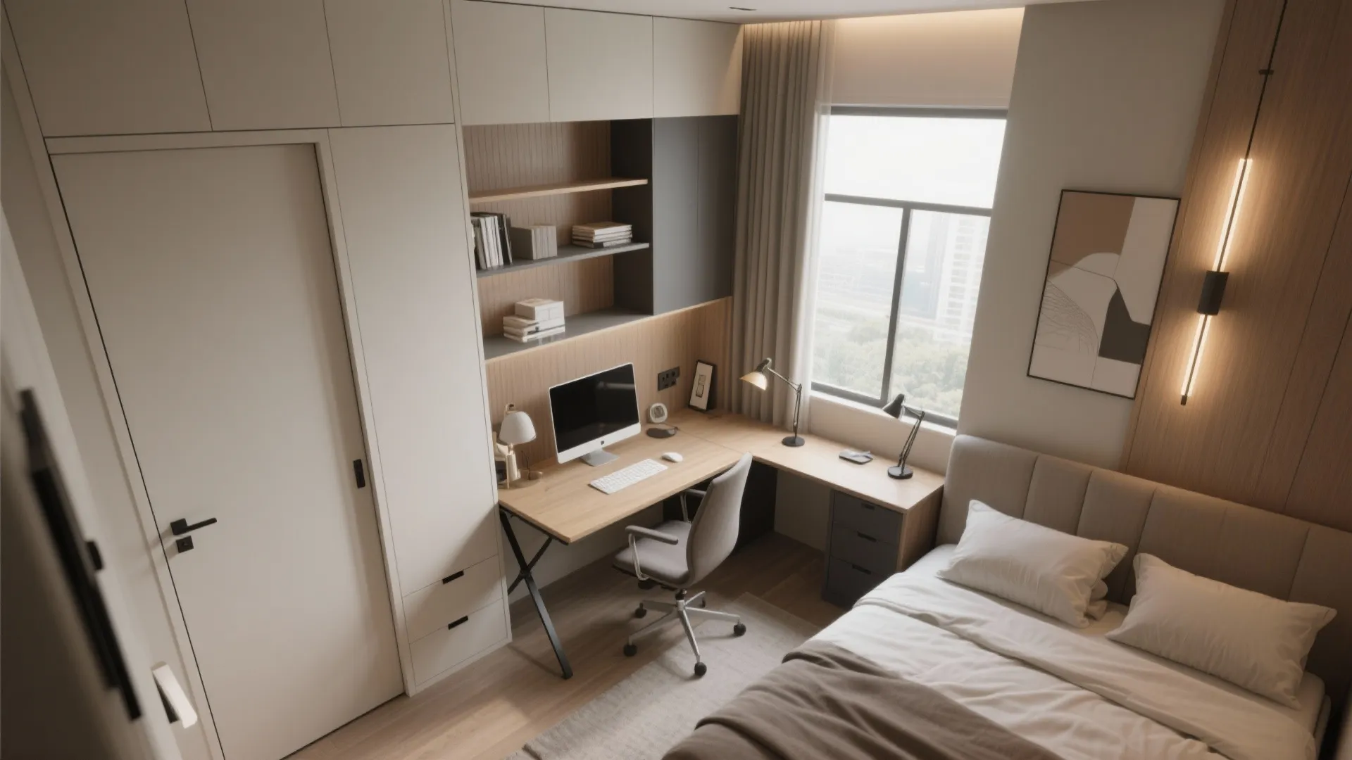 3. Flex room idea: convert a bedroom into home office or guest suite