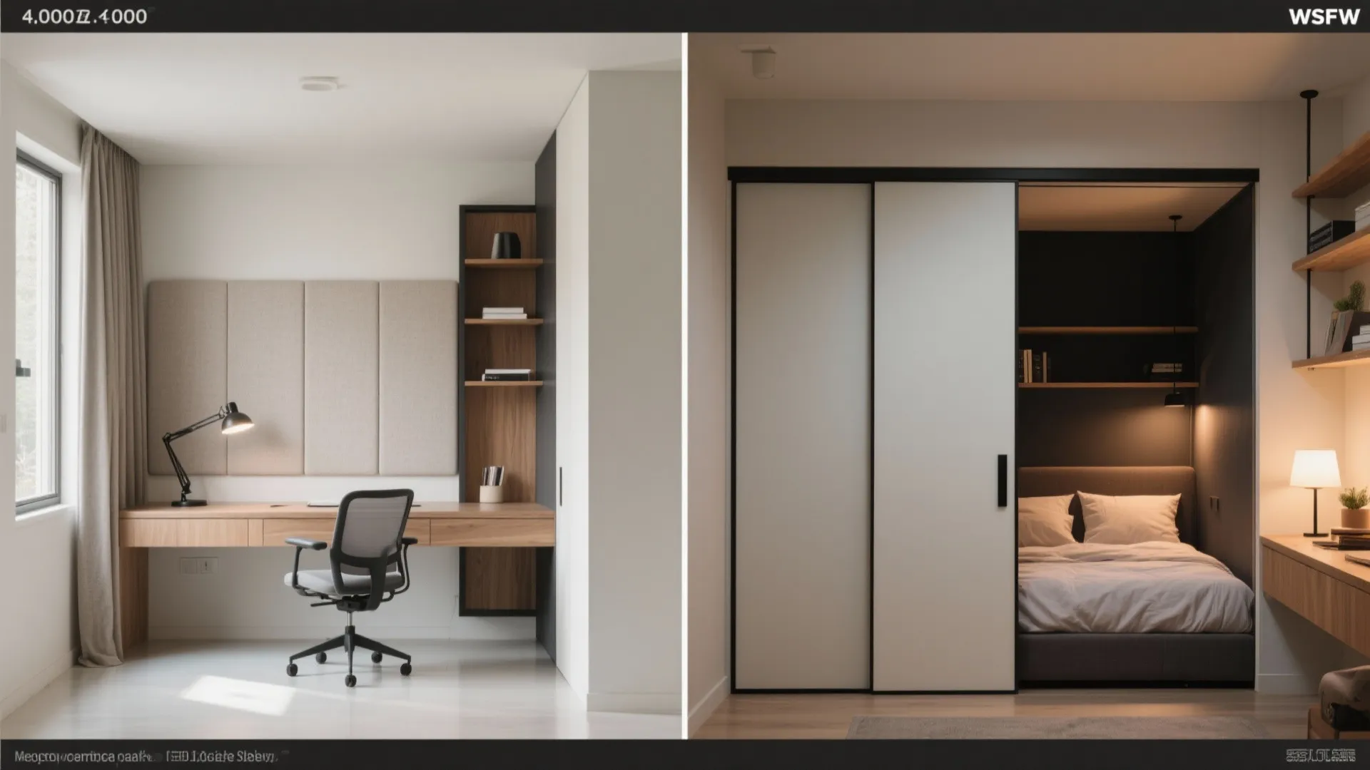 A flex room: study by day, guest nook by night