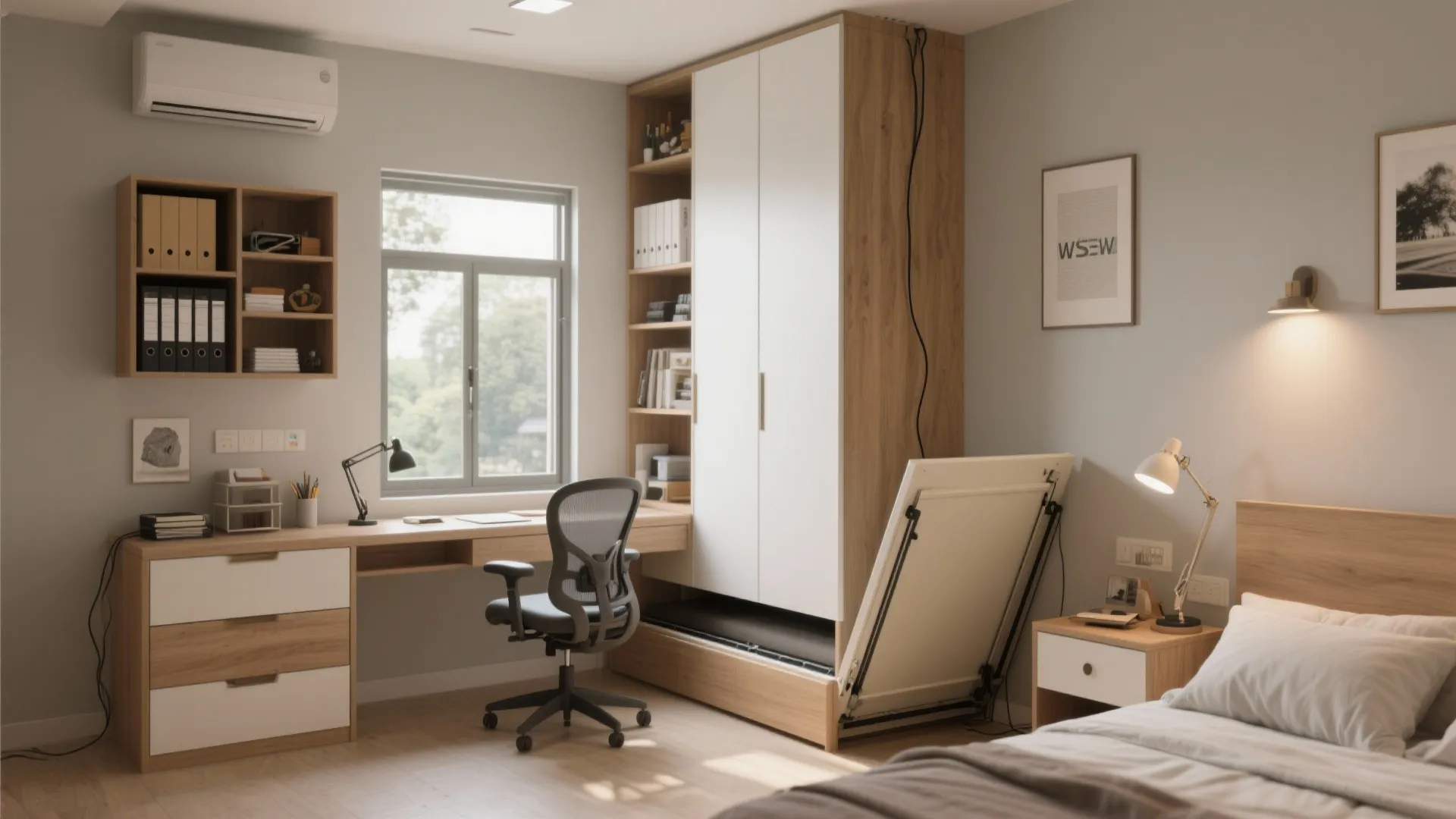 4) Flexible Third Bedroom: Study by Day, Guest Room by Night