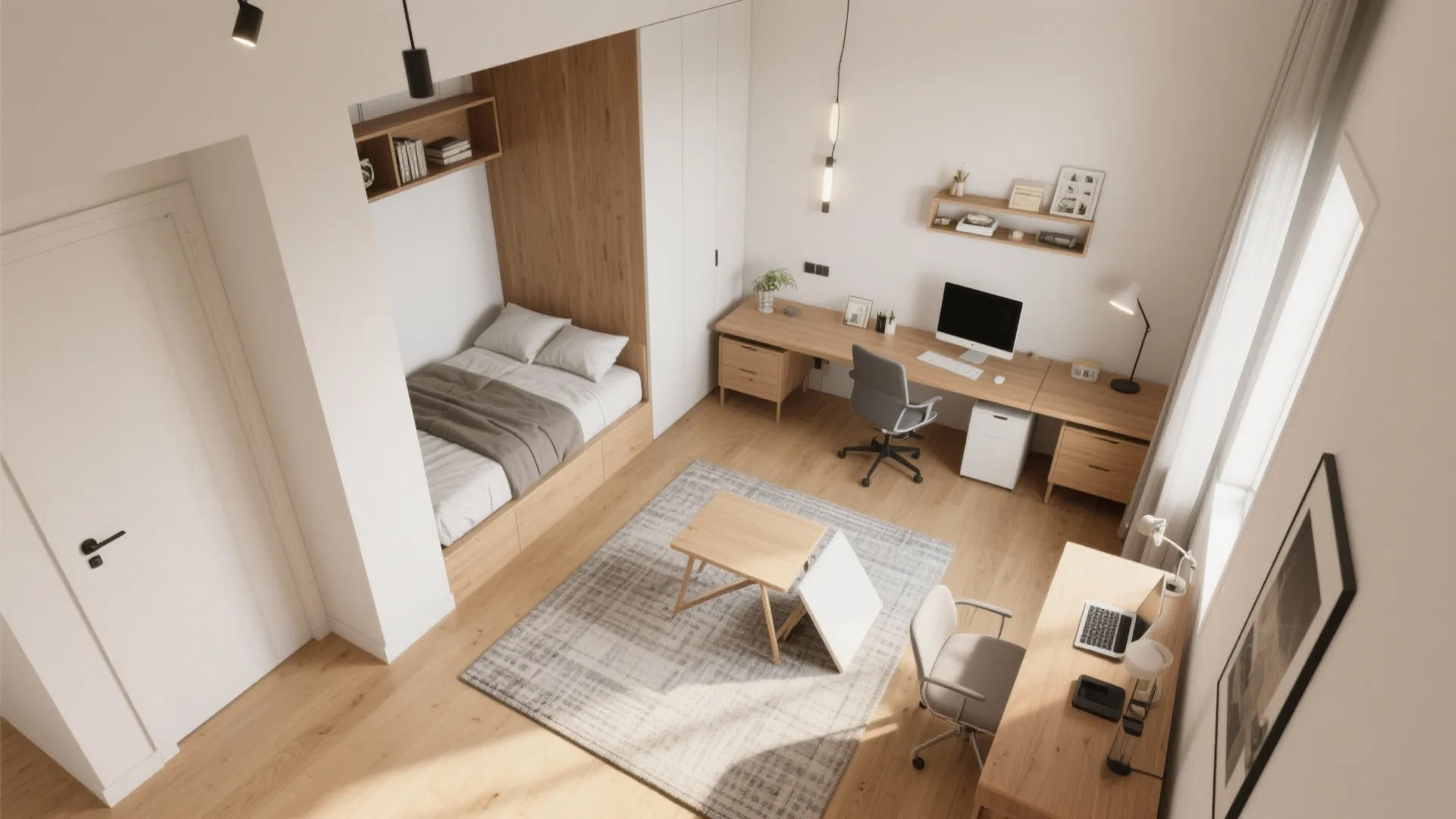 Multifunctional flex room in a 3 BHK