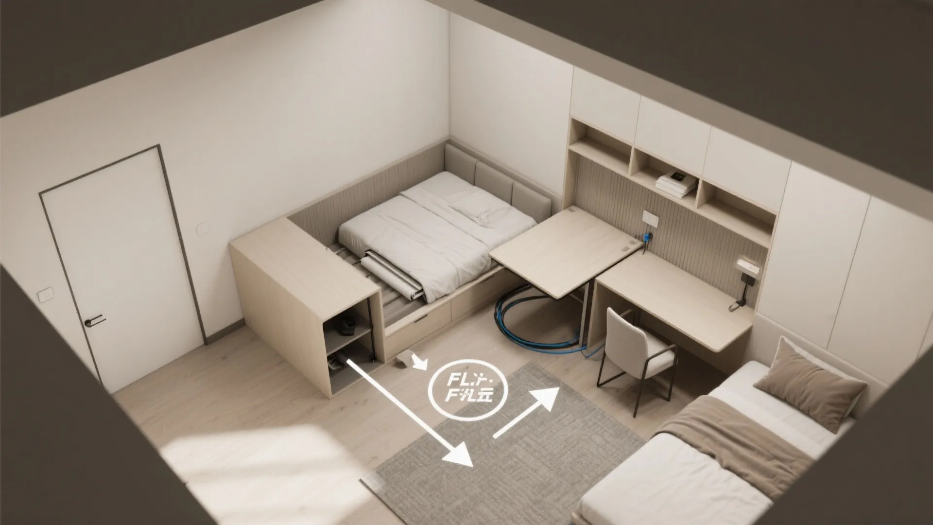 Flexible Third Room: Study by Day, Guest Room by Night