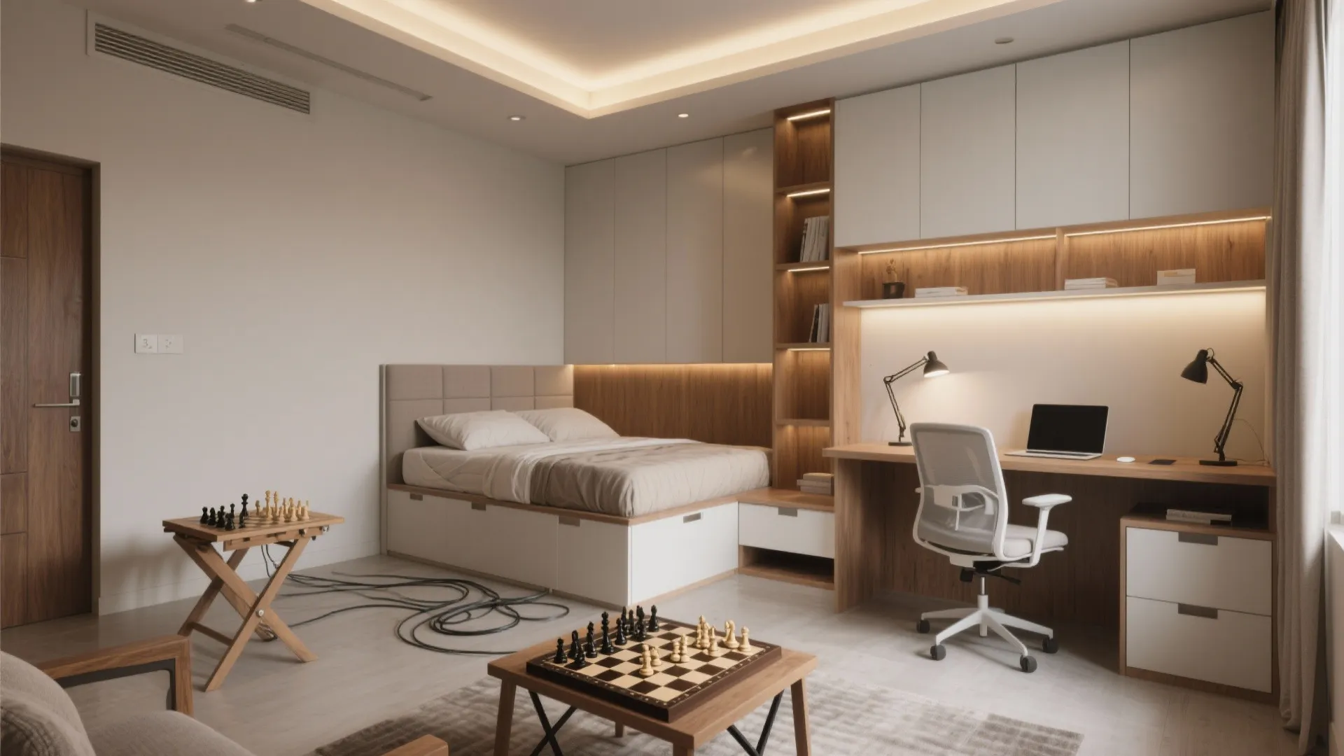 Multifunctional flex room in a 3 BHK