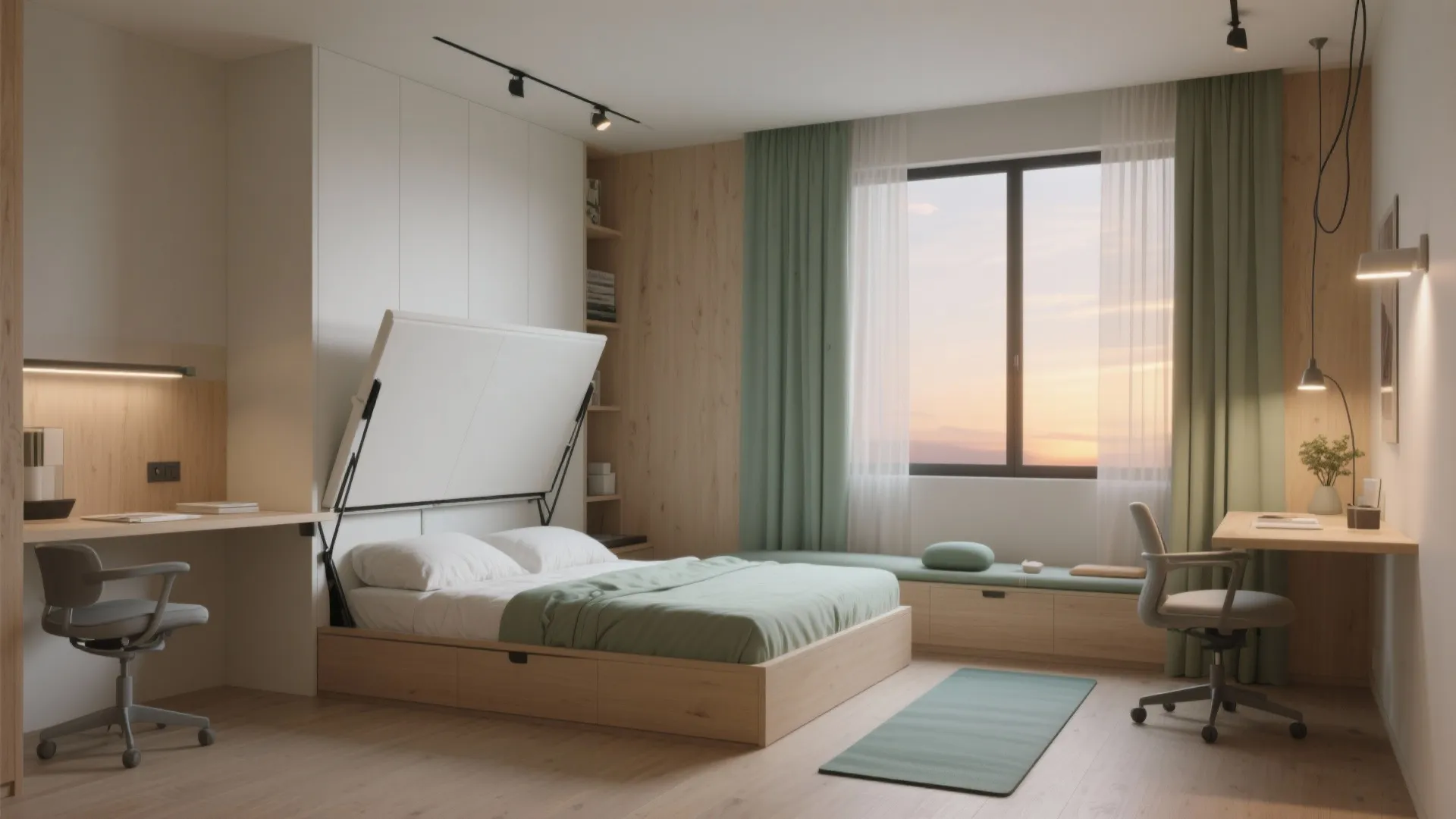 Flexible second bedroom: study, guest, and wellness in one