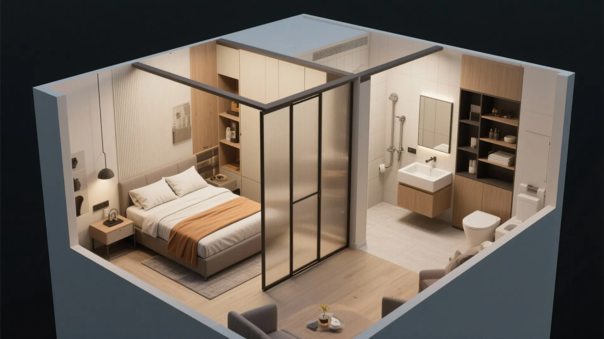 4. Flex Suite: One Master, One Convertible Room