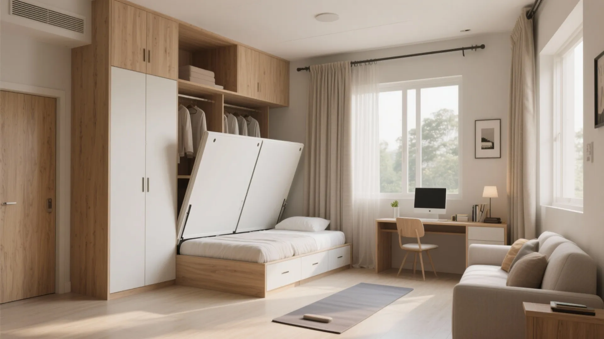 A flexible third bedroom: study, guest, and hobby in one