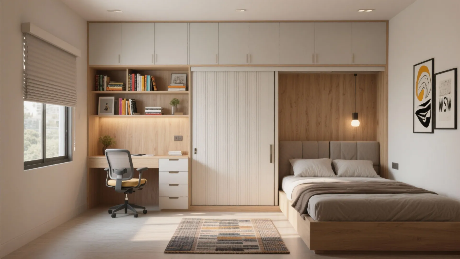 A flexible third bedroom for work, guests, and hobbies