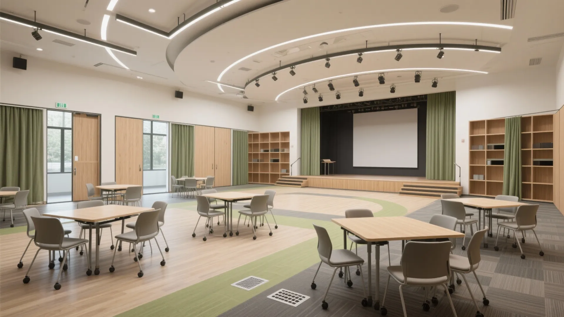 Flexible zoning with movable walls