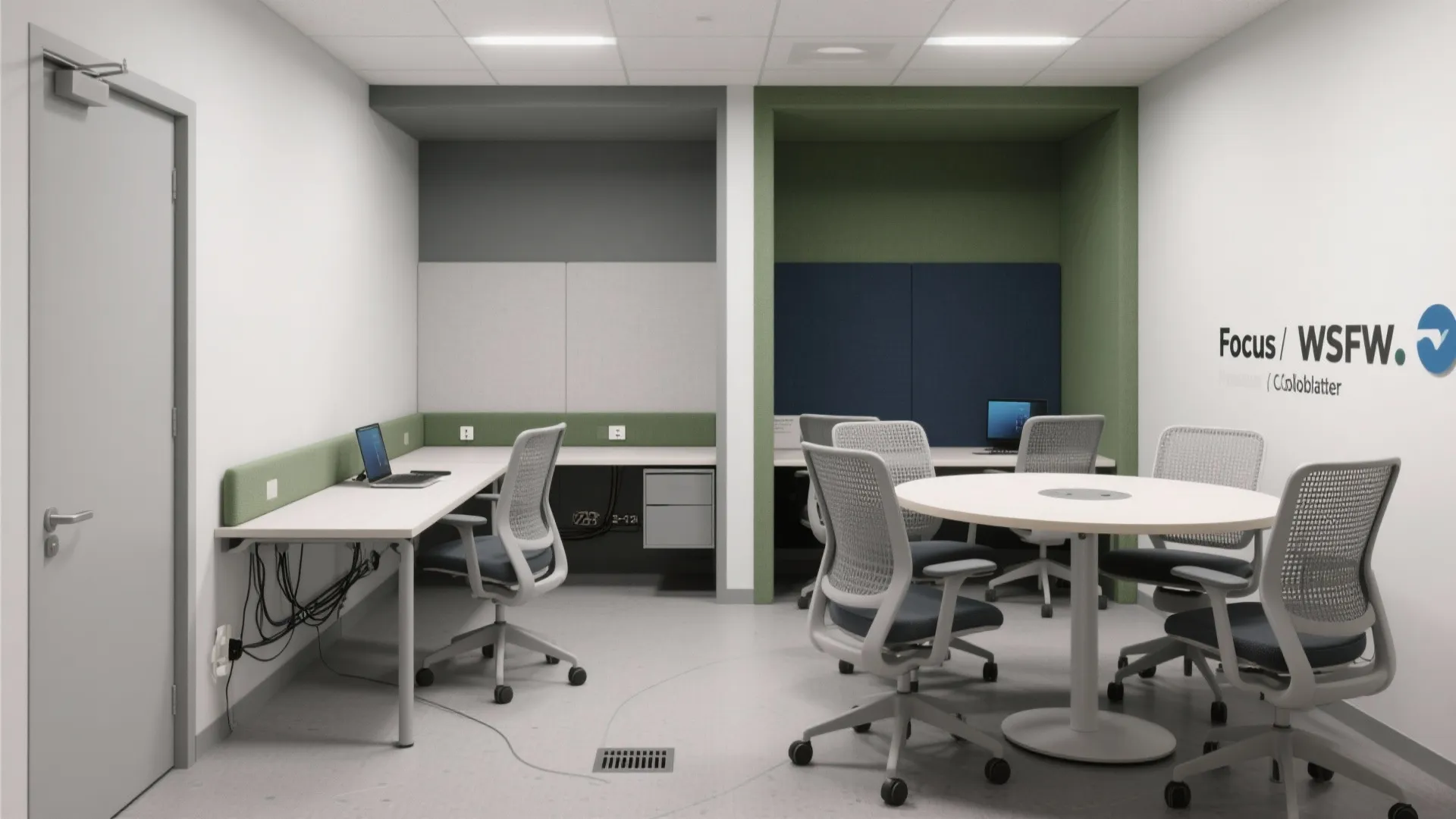 Flexible zoning for focus and collaboration