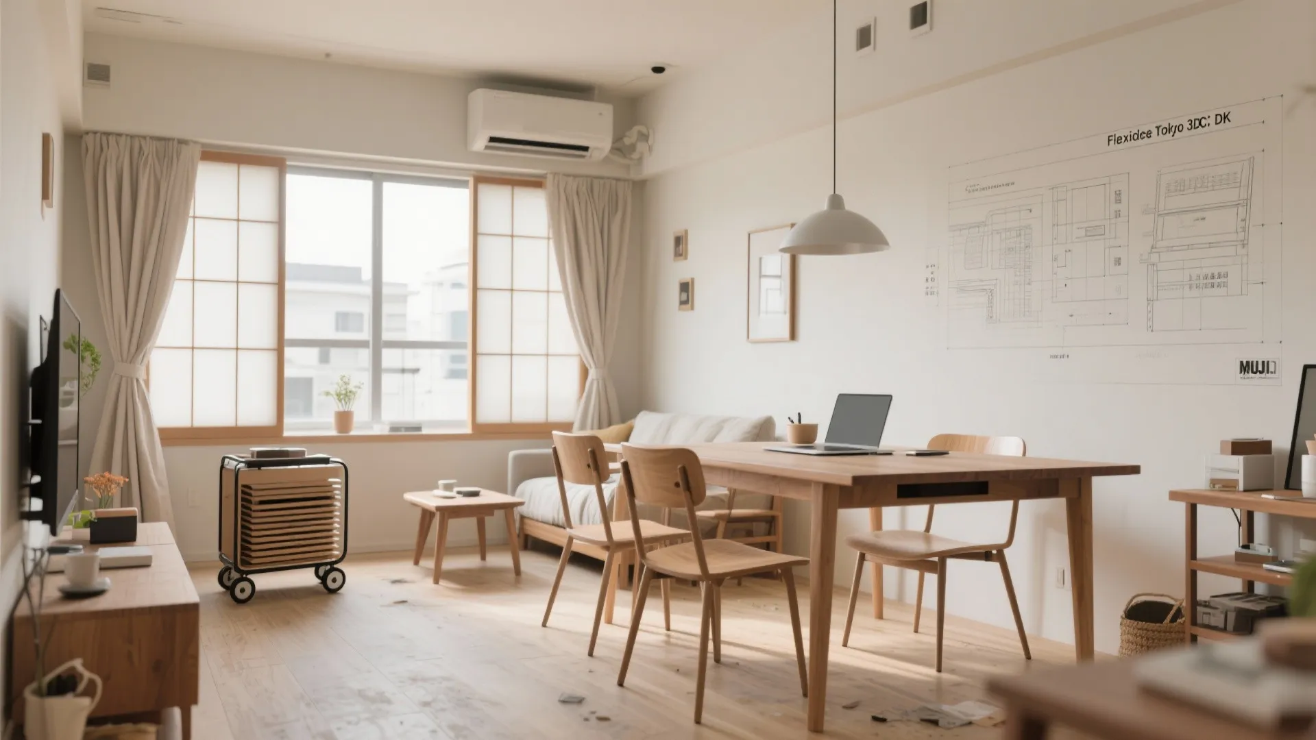 Tips 5: 可動家具で季節とライフステージに合わせて更新（東京小户型×フレキシブル）