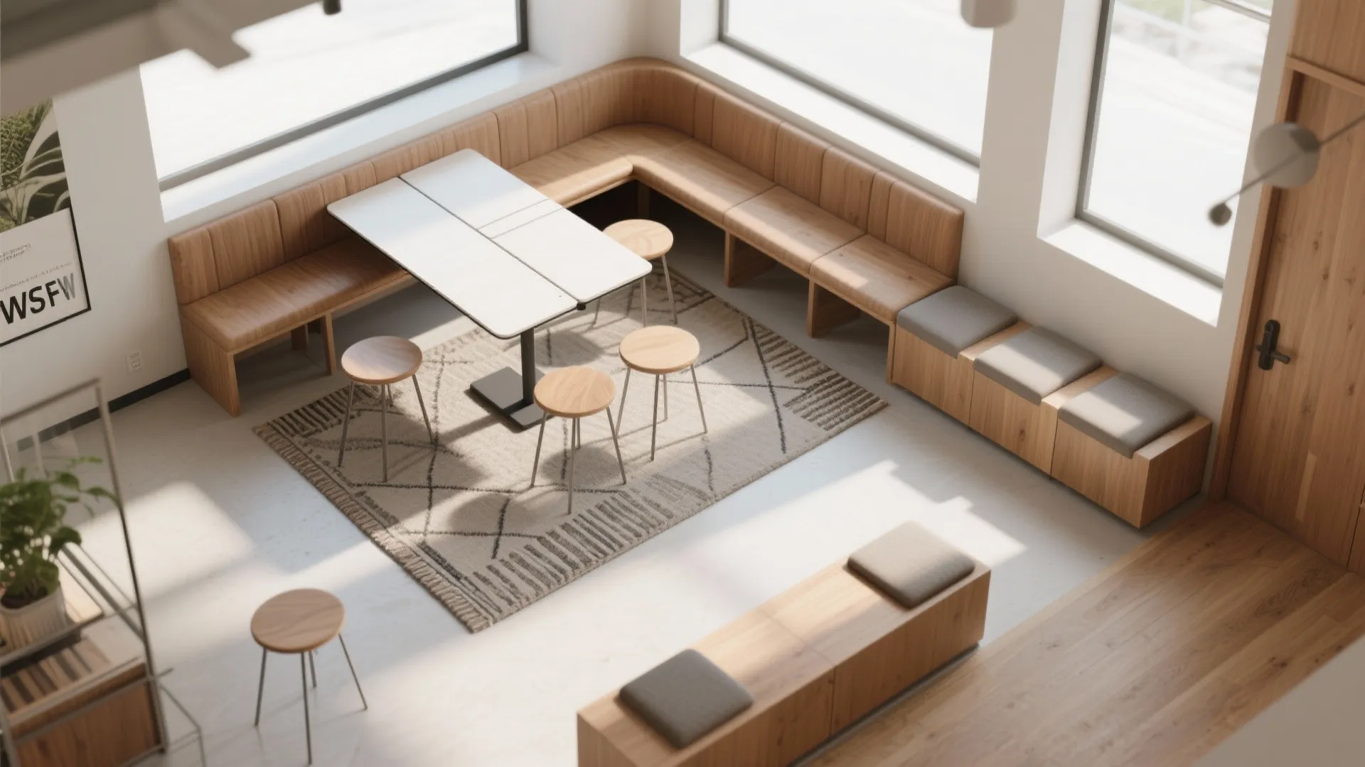 Flexible Seating and Fold-Down Surfaces