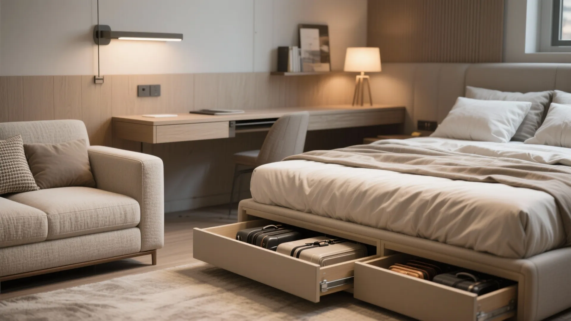 3. Look for flexible bedding and storage solutions