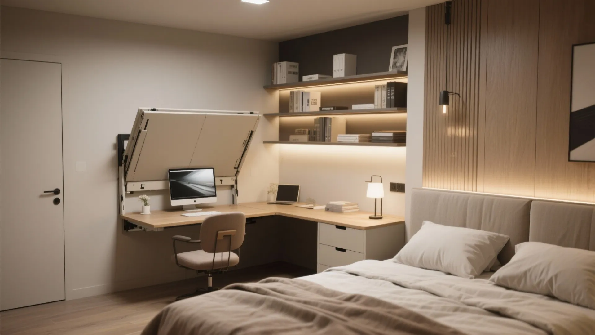 3. Flexible bedroom layouts for guests and work