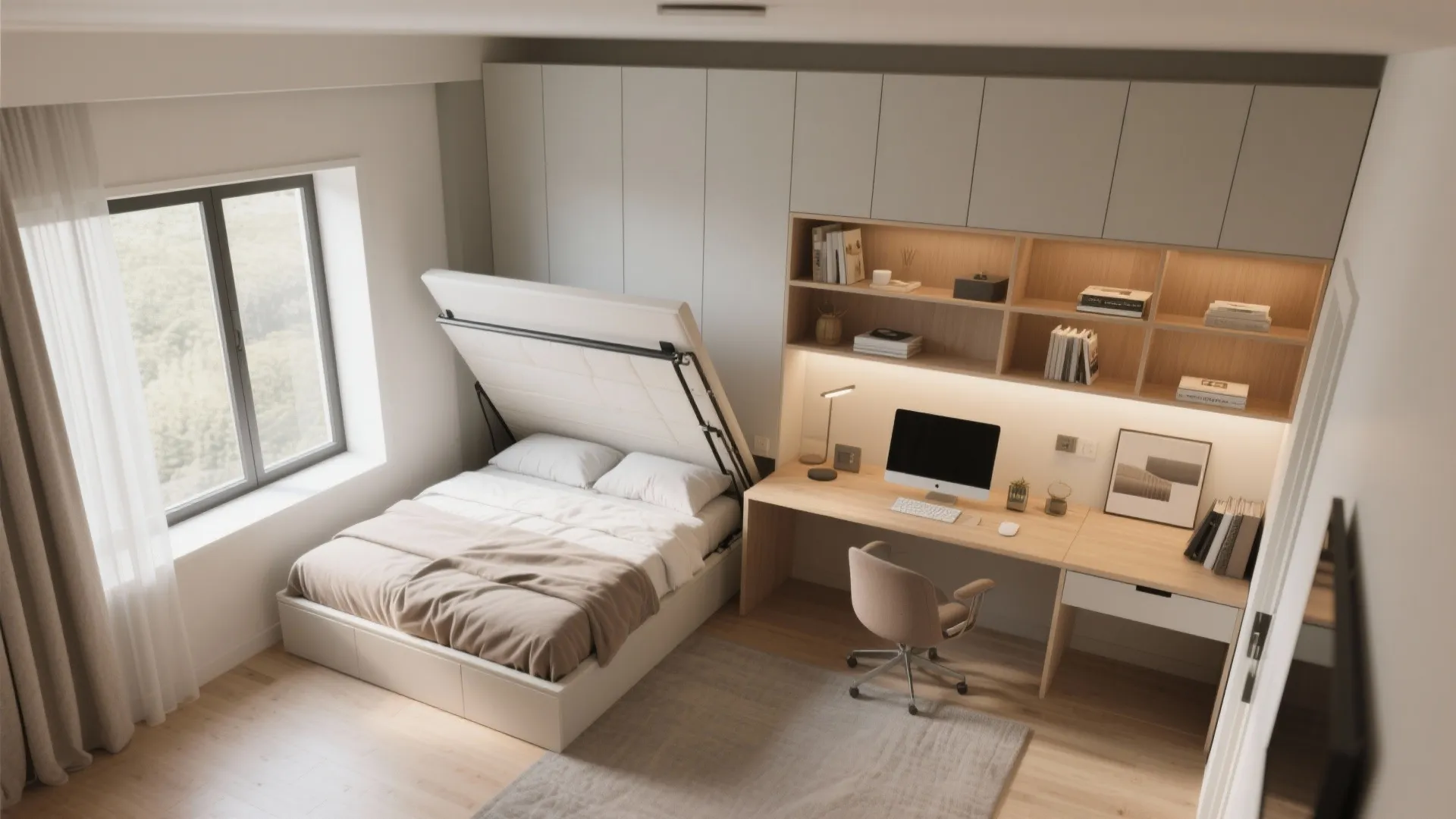 3. Flexible bedroom that doubles as workspace