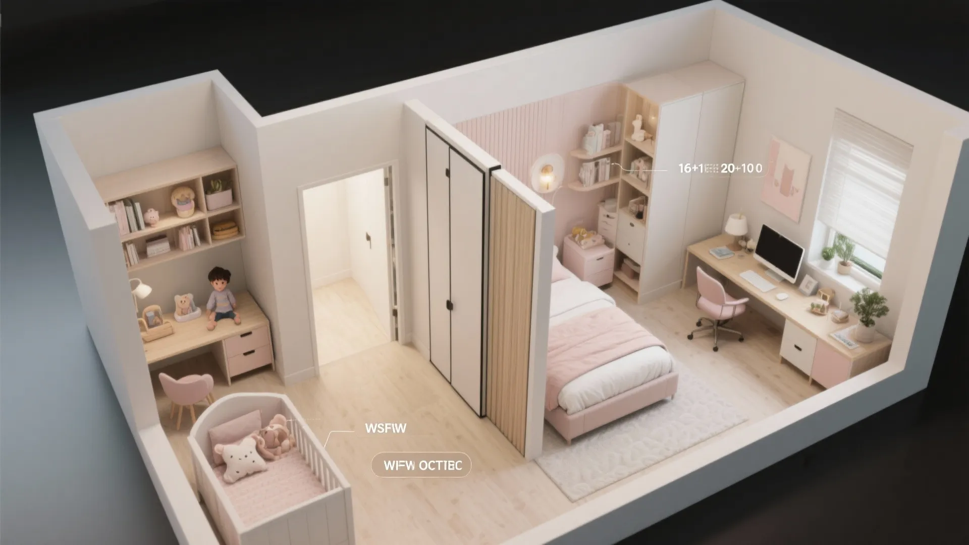 3. Flexible Bedroom Layouts: Adapt with sliding partitions