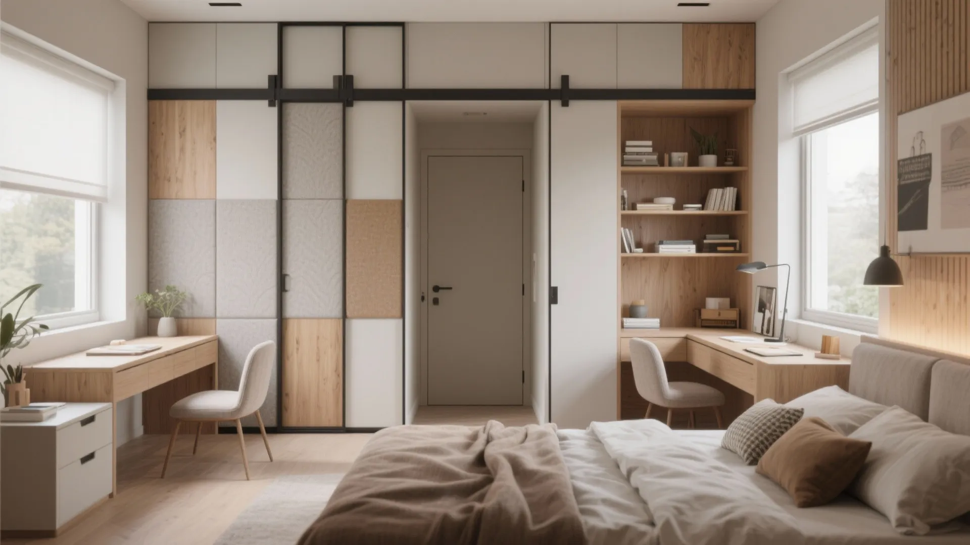 1. Flexible bedroom zoning