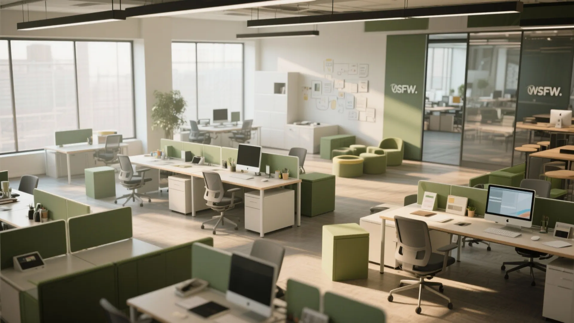 1. Flexible Desk Zones