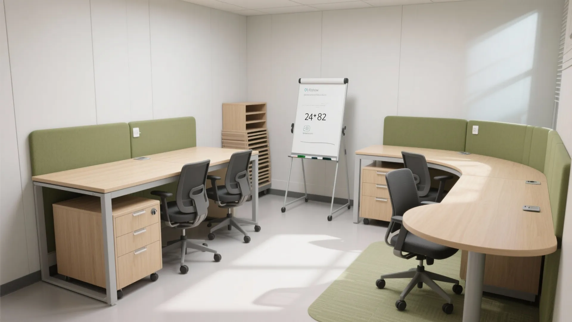 Flexible furniture that scales from solo to team