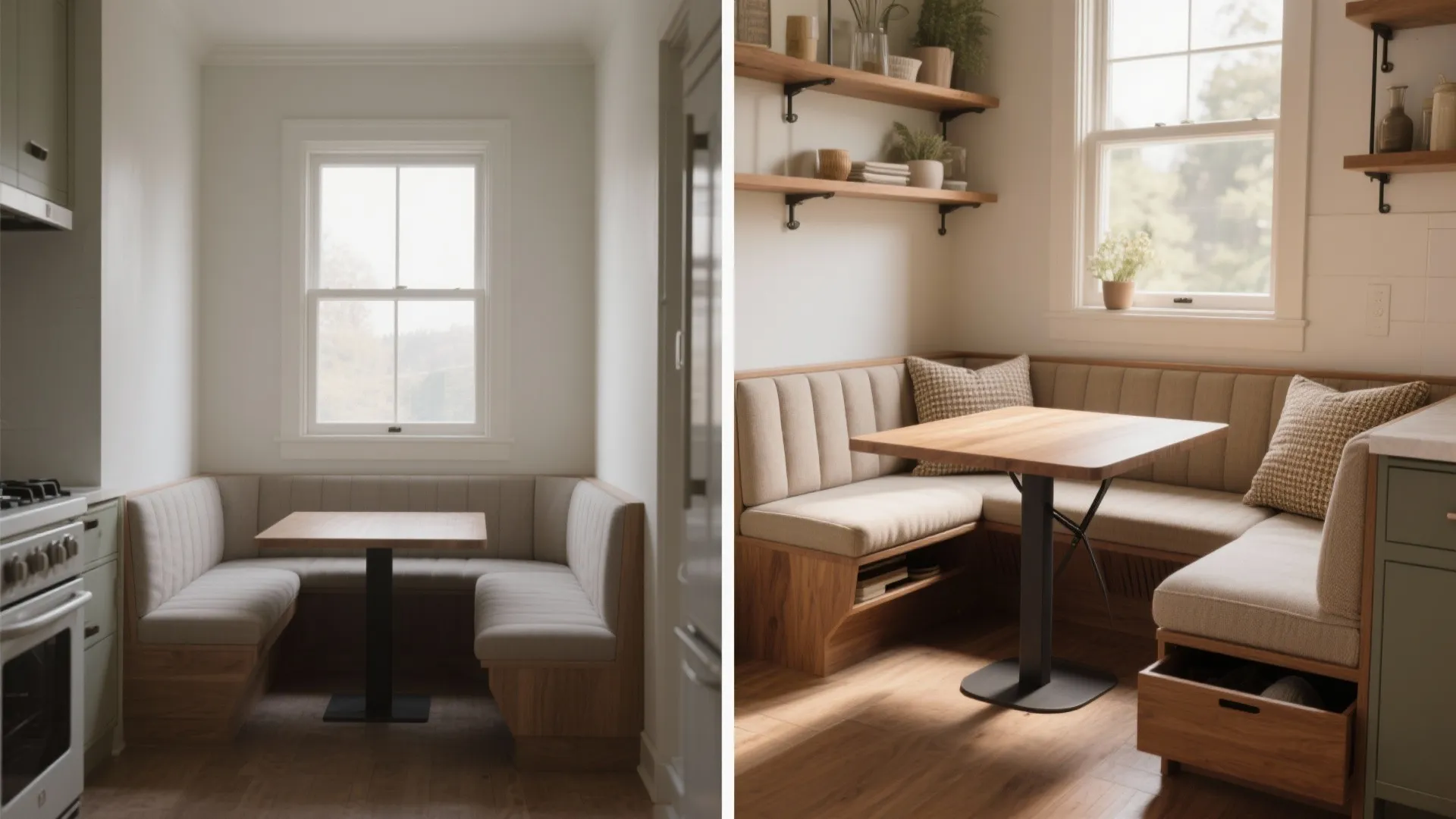 5. Flexible Dining Nooks — fold, slide or tuck away