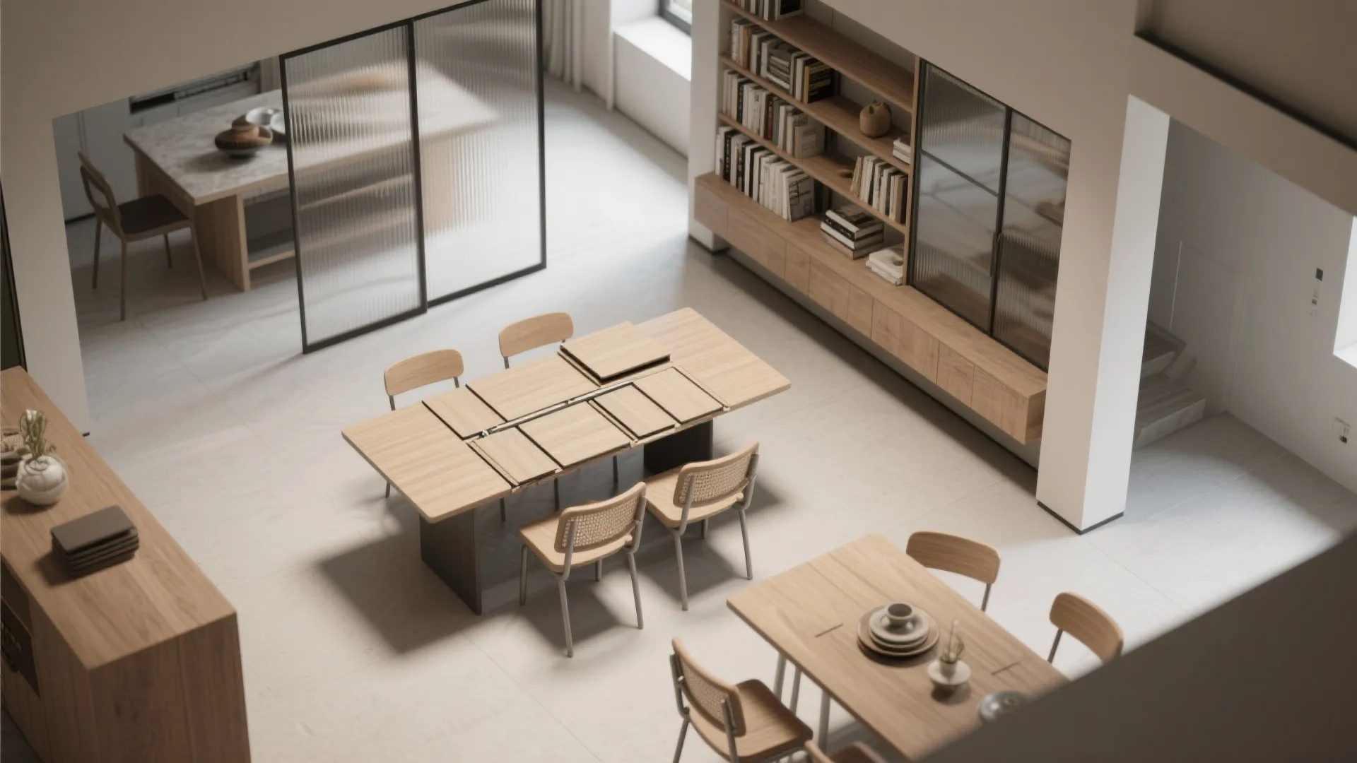 3. Flexible Furniture + Slim Room Dividers