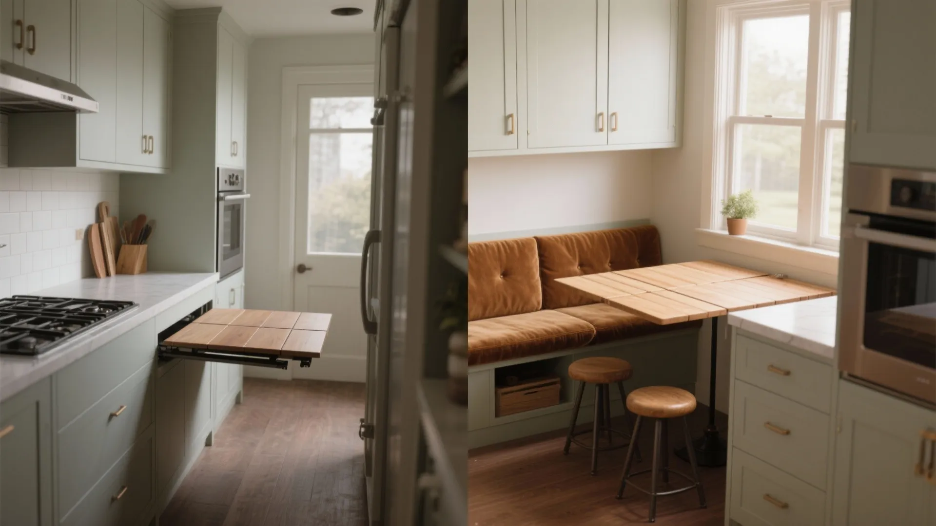 Idea 5: Create a Flexible End Zone — Drop Leaf or Bench Nook